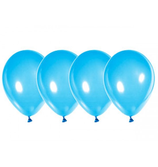 Воздушные шары 9 мая, Воздушный шар латексный 12", стандарт (ПАСТЕЛЬ), 50 шт/упак. Голубой