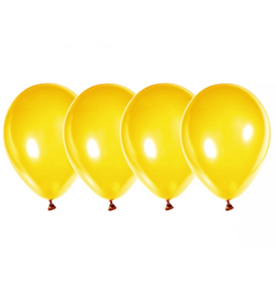 Воздушные шары 9 мая, Воздушный шар латексный 14", стандарт (ПАСТЕЛЬ), 50 шт/упак. Желтый